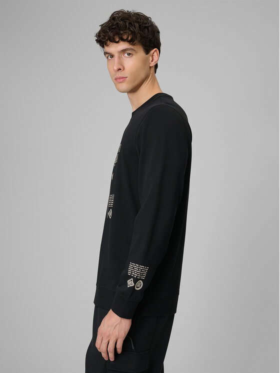 4F 4F Longsleeve NATURE’S TRAIL Czarny Regular Fit