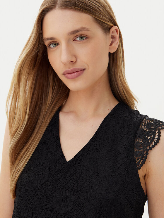 Pieces Pieces Blúz Olline 17154614 Fekete Regular Fit