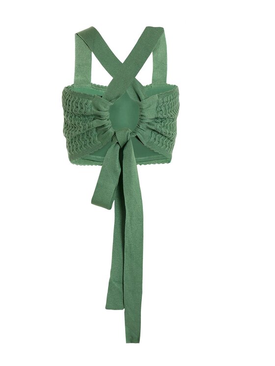 Top Yasmina W3GR09 Z2WK0 Verde Regular Fit