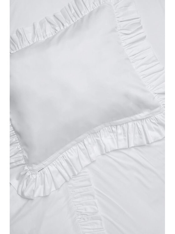 White pocket White pocket Poszewka na poduszkę z falbanką Biały