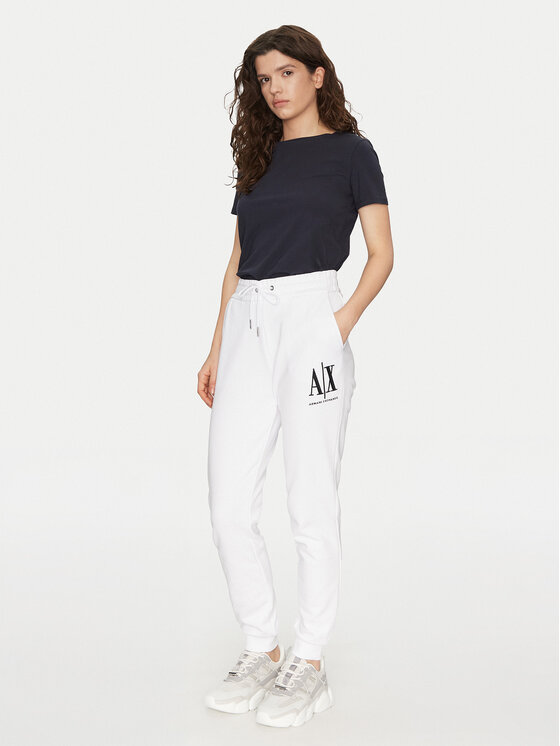Armani Exchange Armani Exchange Jogginghose 8NYPCX YJ68Z 1000 Weiß Regular Fit