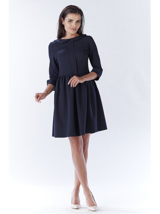 Awama Awama Vestito da giorno A183 Blu scuro Basic Fit