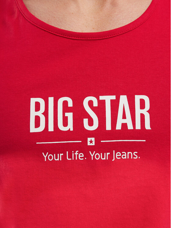 BIG STAR BIG STAR Tank top RICHARD Czerwony Basic Fit