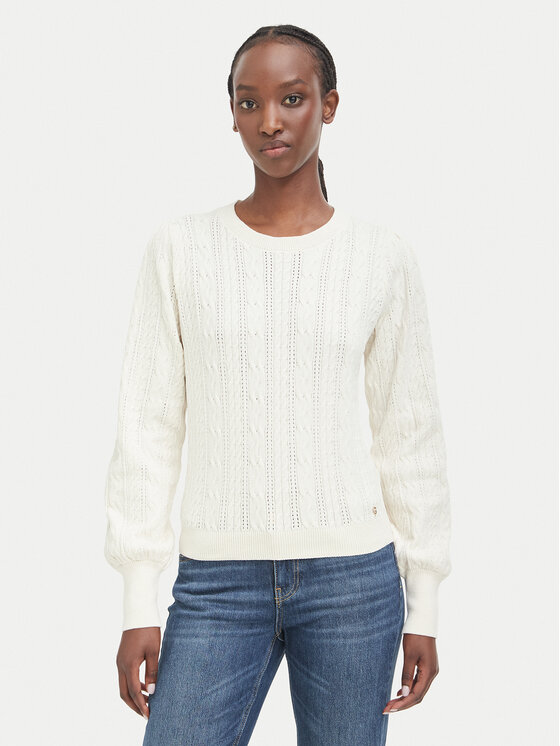 Guess Guess Sweter W6BR44 Z1441 Kremowy Regular Fit