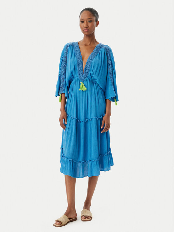 Selmark Selmark Strandkleid BO195 Blau Regular Fit