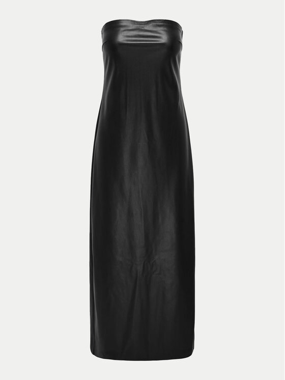 ONLY ONLY Šaty z imitácie kože Esther 15334722 Čierna Slim Fit