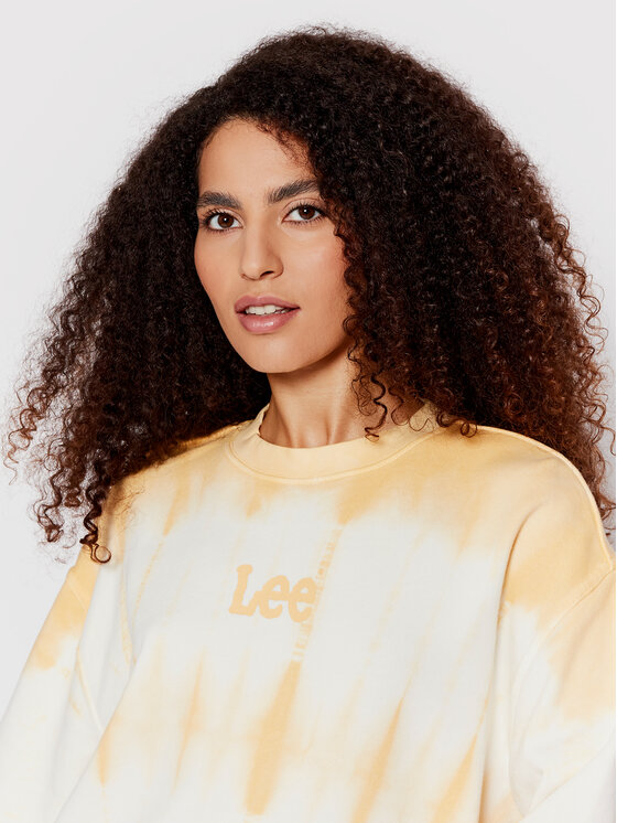 Lee Lee Bluza Tie Die L53OEIUH 112145252 Żółty Relaxed Fit