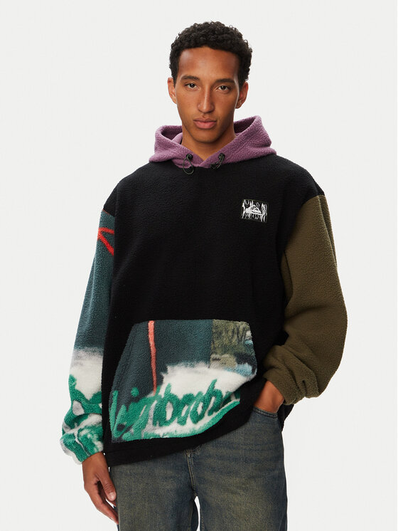 Quiksilver Quiksilver Флісовий реглан Ps Clean Coast EQYPF03097 Чорний Regular Fit