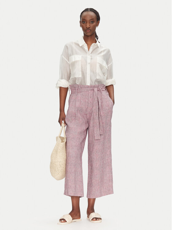 Liu Jo Liu Jo Kalhoty culottes FA0211 T4185 Růžová Regular Fit
