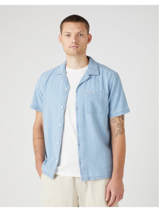 Wrangler Wrangler Camicia LS 1 PKT SHIRT Blu Regular Fit