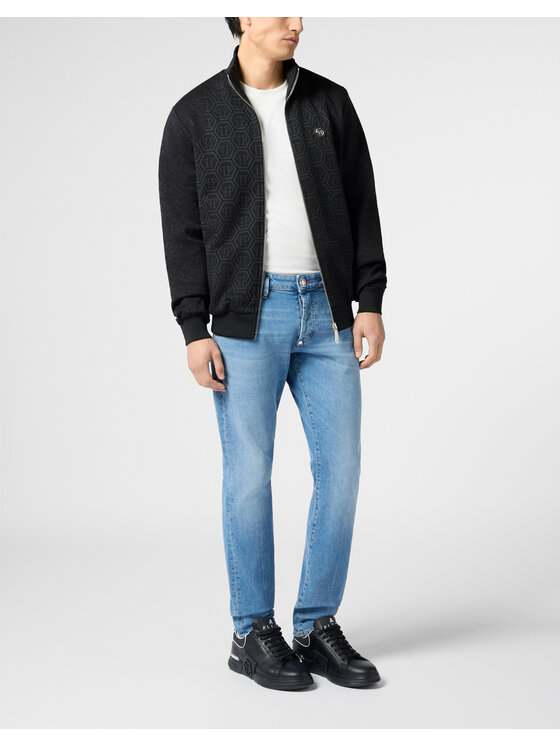 PHILIPP PLEIN PHILIPP PLEIN Bluza 29690 Czarny Jegging Fit