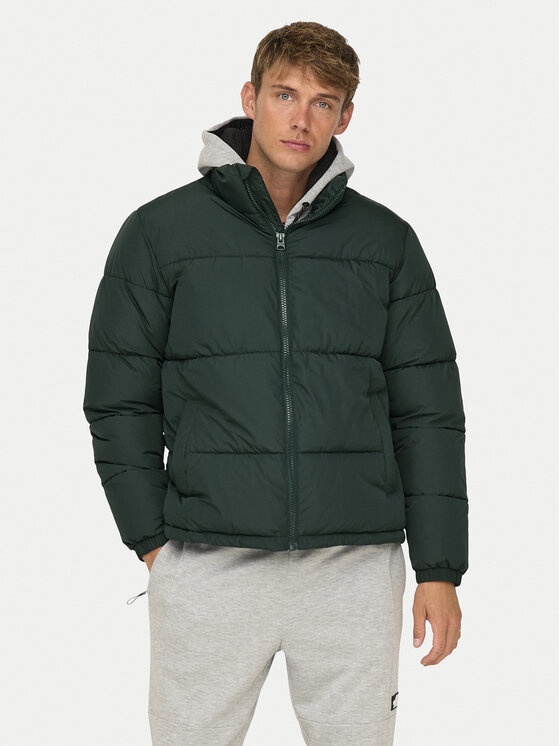 Only & Sons Only & Sons Зимно яке 22025205 Зелен Regular Fit