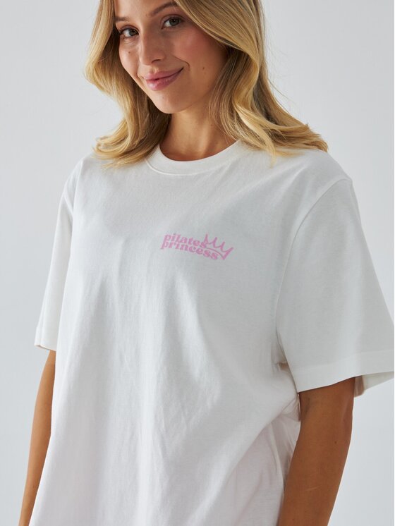 BeShaped BeShaped T-Shirt Pilates Princess Różowy Oversize