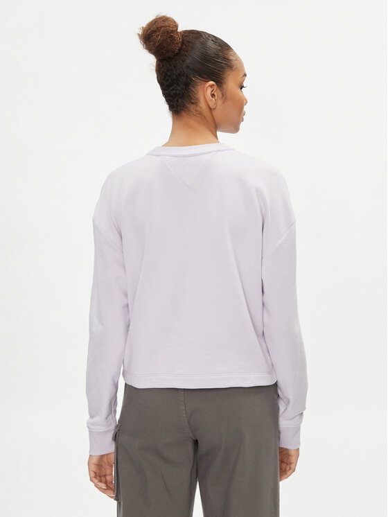 Tommy Jeans Tommy Jeans Džemperis Essential Logo DW0DW18143 Violetinė Regular Fit