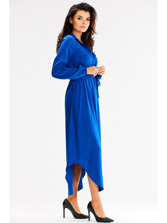 Awama Awama Letné šaty A601 Modrá Basic Fit
