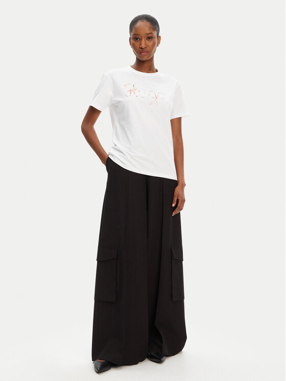 HUGO HUGO T-Shirt Damacia_5 50544868 Biały Regular Fit