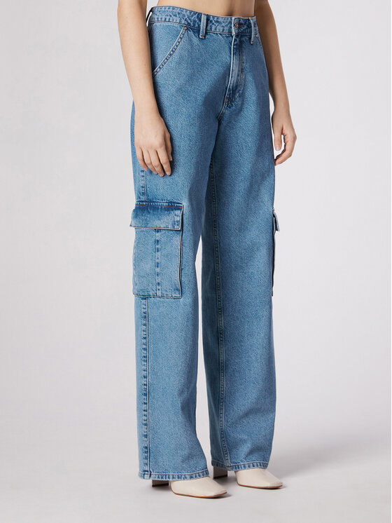 Simple Simple Farmer SPDJ503-01 Kék Relaxed Fit