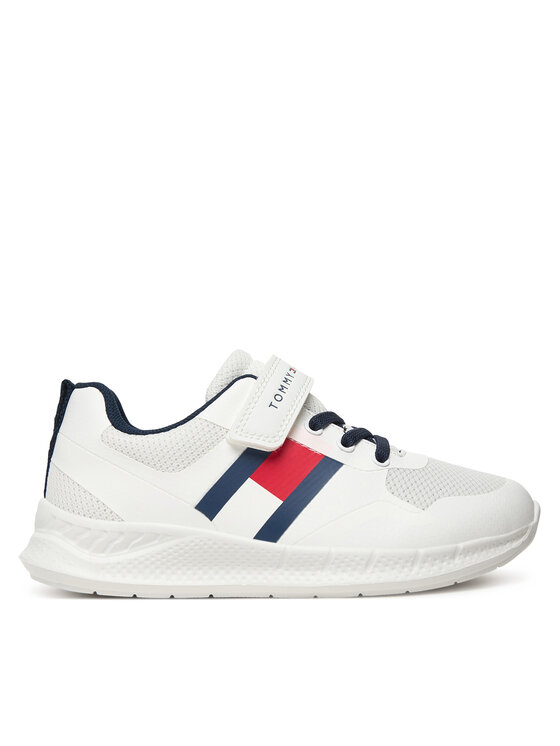 Tommy Hilfiger Tommy Hilfiger Sneakersy Flag Low Cut Lace-Up/Velcro T1X9-34369-1843 S Bílá