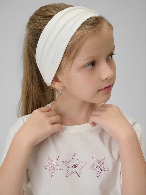 4F 4F T-Shirt 4FJRSS26TTSHF3455-11S Biały Regular Fit