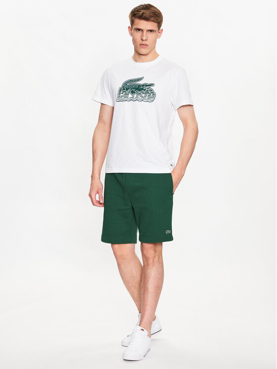 Lacoste Lacoste Športne kratke hlače GH9627 Zelena Regular Fit