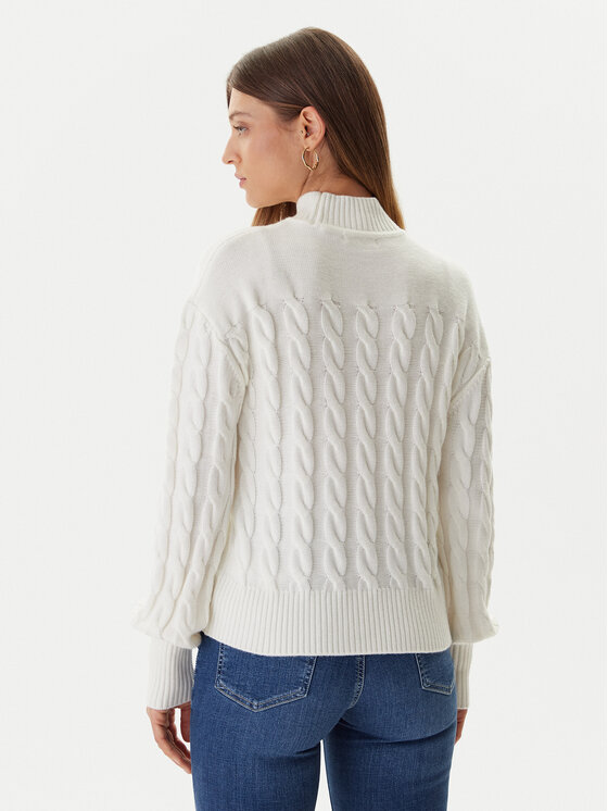 Guess Guess Krekls ar augstu apkakli W5BR30 Z1192 Écru Relaxed Fit