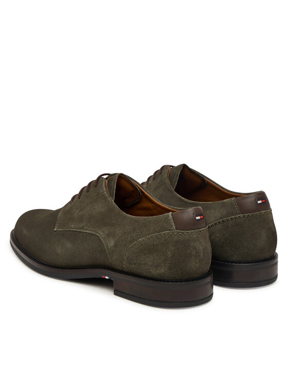 Tommy Hilfiger Tommy Hilfiger Polobotky Corporate Dressy Suede Shoe FM0FM05969 Zelená