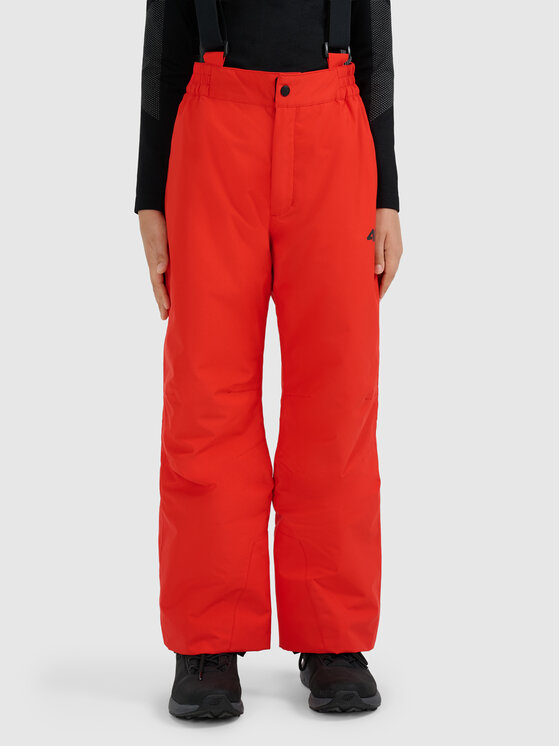 4F 4F Spodnie narciarskie SKI CLASSIC Czerwony Regular Fit