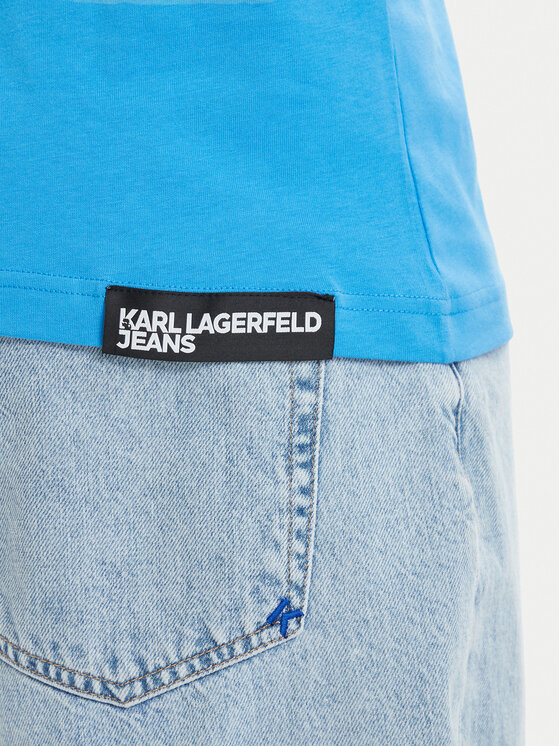 Karl Lagerfeld Jeans Karl Lagerfeld Jeans Majica A1M17044 Modra Regular Fit