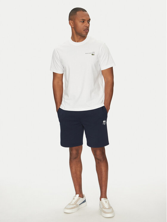 Lacoste Lacoste Marškinėliai TH9880 Balta Regular Fit
