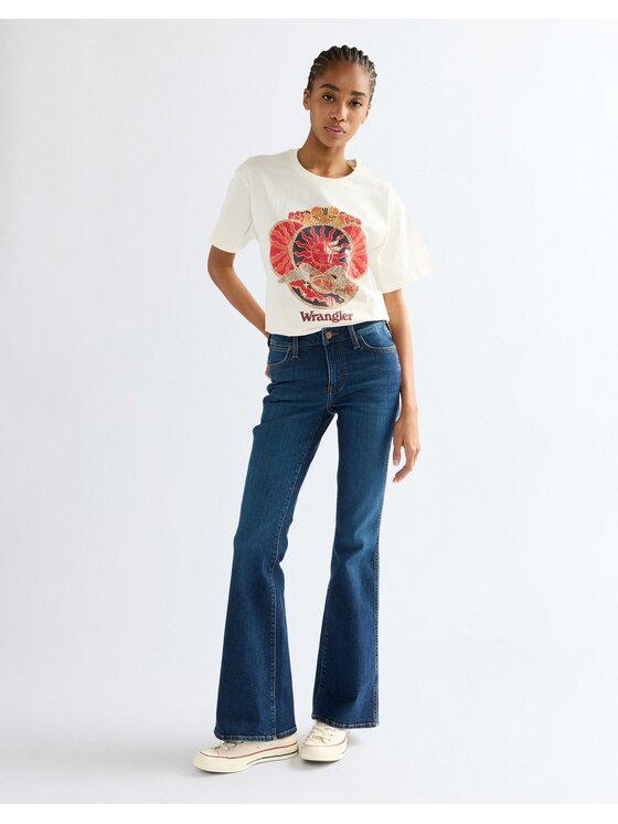 Wrangler Wrangler Jeansy MONTANA Niebieski Wide Leg