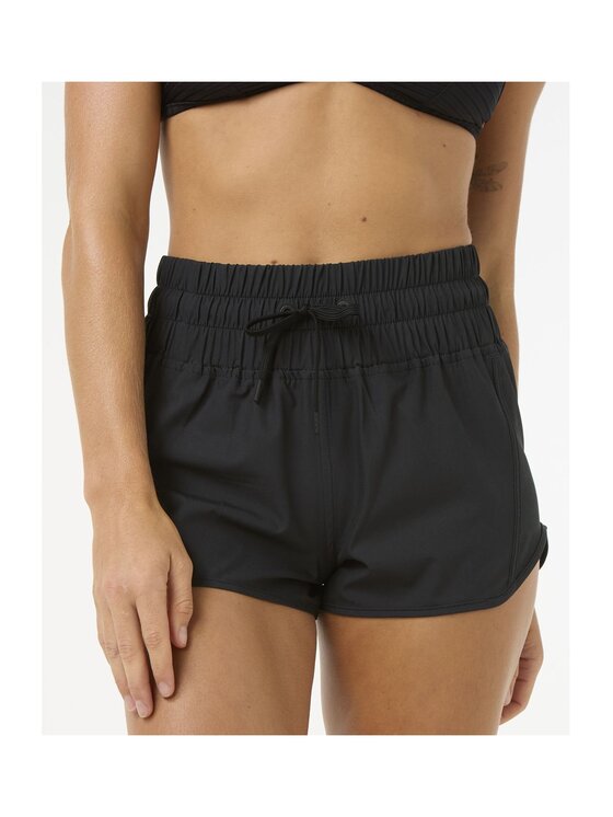 Rip Curl Rip Curl Szorty kąpielowe High Waist Retro Volley 3" Czarny