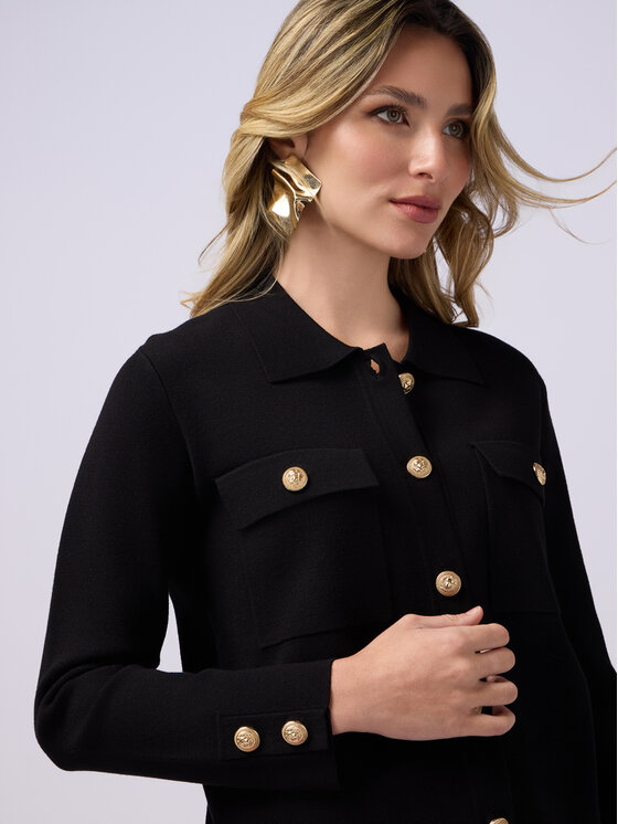 Oltre Oltre Cardigan M165J004891N033 Nero Regular Fit