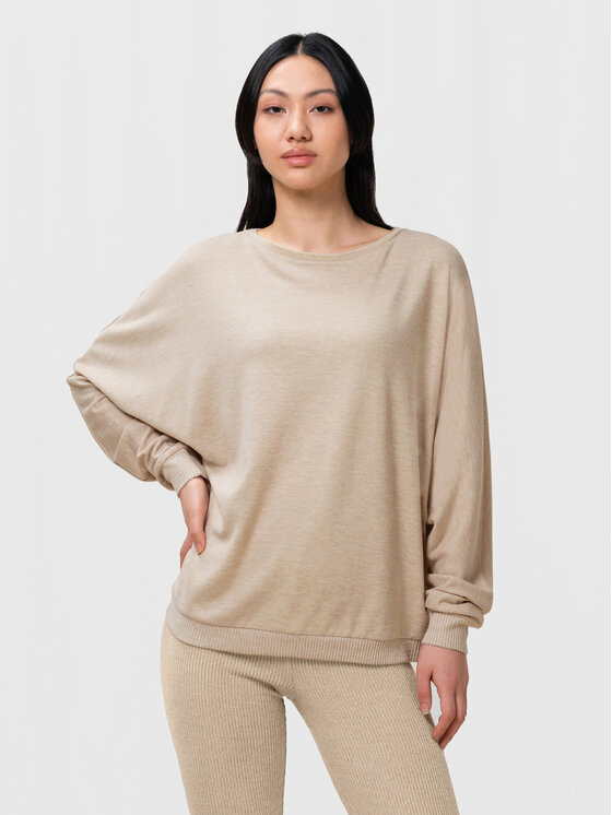 Triumph Triumph Sweter Thermal 10213447 Beżowy Relaxed Fit