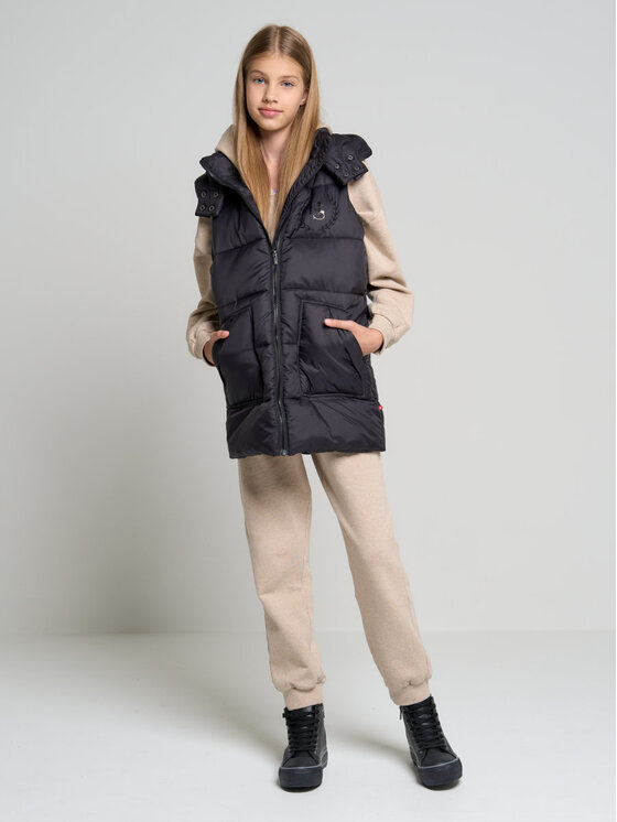 BIG STAR BIG STAR Kamizelka SHREEN_906_130 Czarny Basic Fit