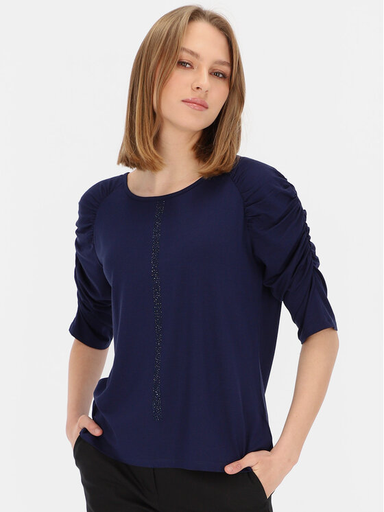 L’AF L’AF Bluzka Rita Granatowy Regular Fit