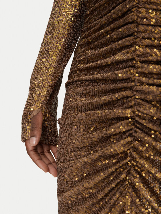 NORMA KAMALI NORMA KAMALI Официална рокля ST4243SQE38151 Златист Slim Fit