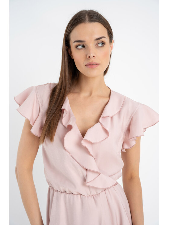 CLICK CLICK Letní šaty 60-6117 Růžová Regular Fit