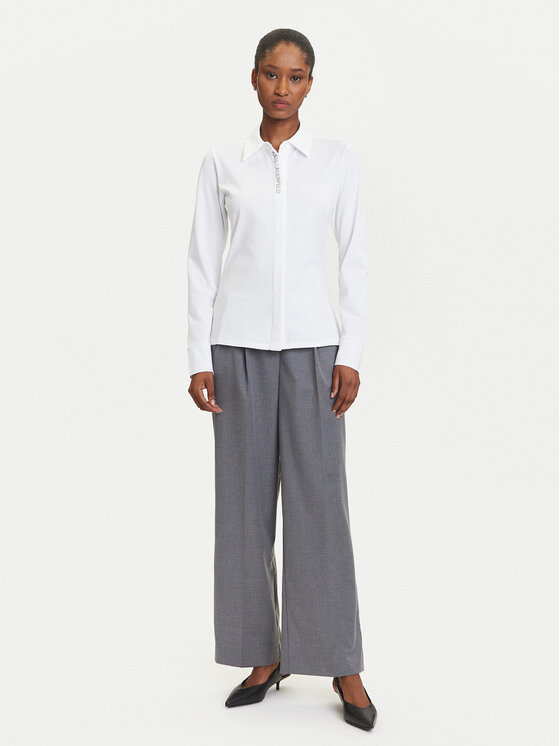 KARL LAGERFELD KARL LAGERFELD Риза A3W17103 Бял Slim Fit