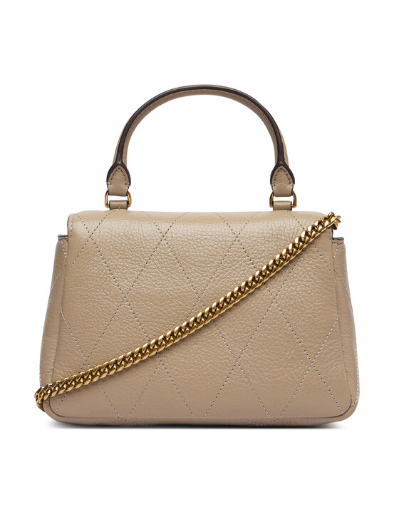 Tory Burch Tory Burch Ročna torba Charlie Quilted Mini Top Handle Chain Wallet 186032 Bež