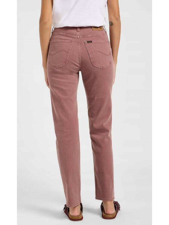 Lee Lee Jeansy Carol Pomarańczowy Mom Fit
