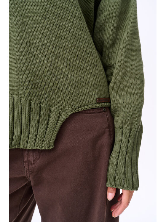 blue shadow blue shadow Sweter Bocq Zielony Regular Fit