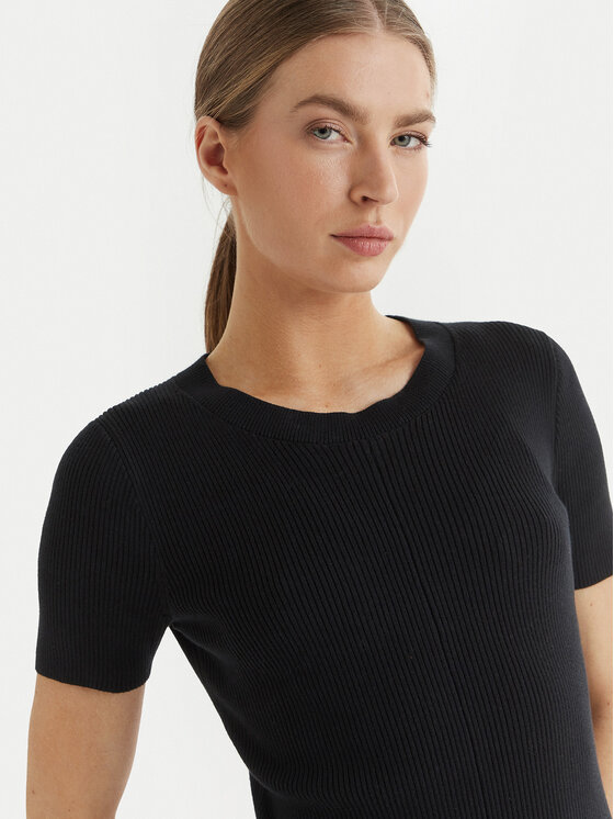 Calvin Klein Jeans Calvin Klein Jeans Плетена рокля LV047F325G Черен Slim Fit