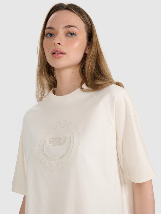 4F 4F T-shirt 4FRSS25TTSHF2791-11S Bianco Oversize