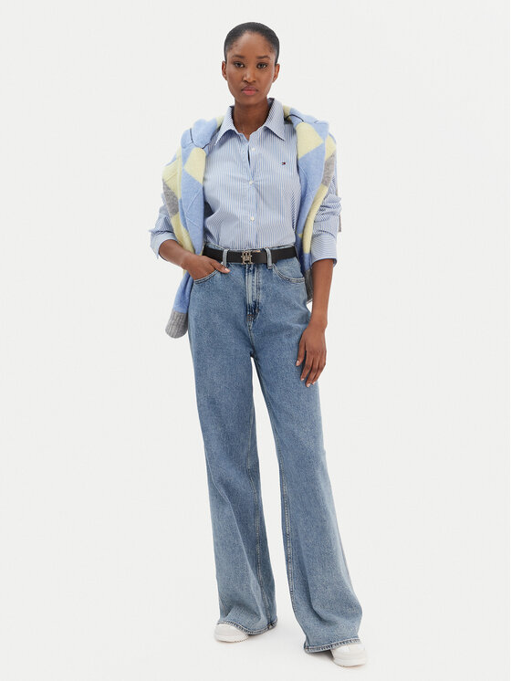 Tommy Hilfiger Tommy Hilfiger Сорочка Ess WW0WW47169 Голубий Regular Fit