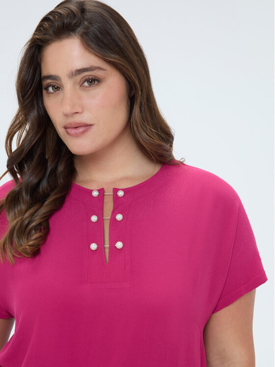 Fiorella Rubino Fiorella Rubino T-Shirt G09DL009112N016 Różowy Regular Fit