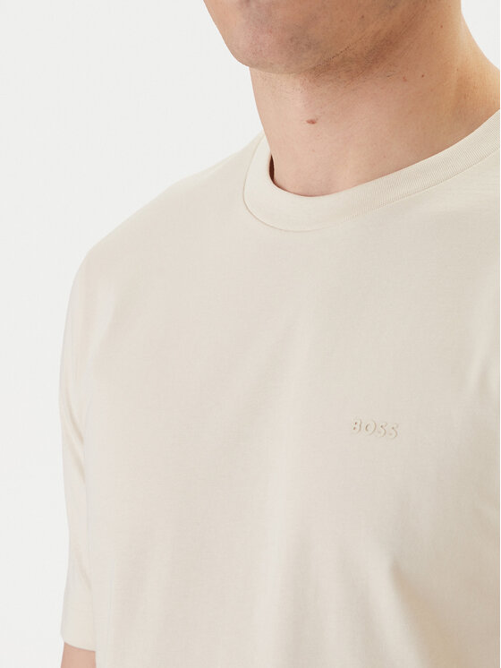 BOSS BOSS T-Shirt Thompson 01 50468347 Beżowy Regular Fit