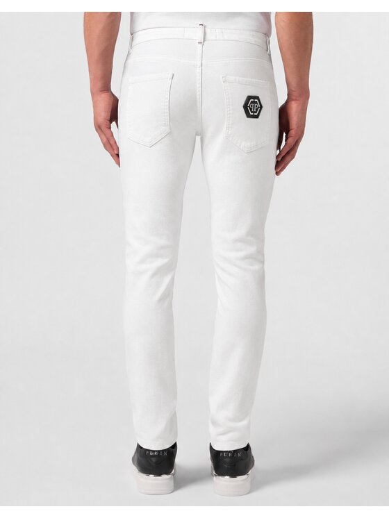 PHILIPP PLEIN PHILIPP PLEIN Džínsy 31792 Biela Skinny Fit