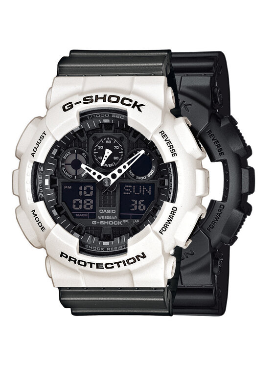 Casio Casio Zegarek SET GA-100-1A1ER + BEZEL 10395292 + PASEK 10467764 Szary