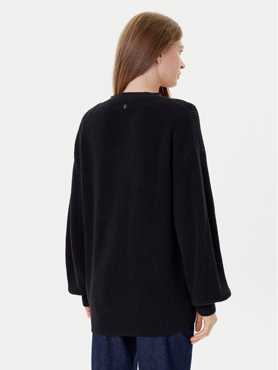Guess Guess Kardigāns W5YR06 Z3OO0 Melns Regular Fit