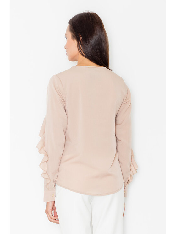FIGL FIGL Blúzka M466 Béžová Regular Fit